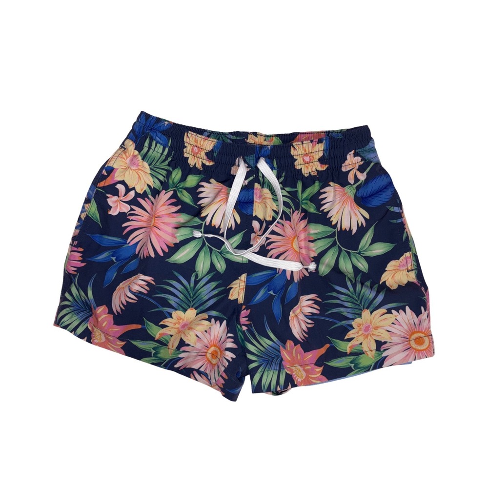 CHUBBIES Swim Trunks Mens XS Navy Floral Big Bloomers 4in Inseam SP25 130251-30